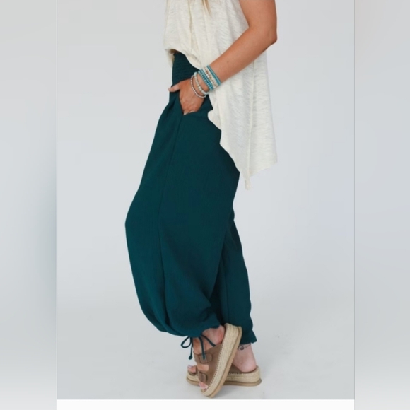 Three Bird Nest - The Nest Oceana Cinched Pants In The Color Hunter Sz XL - Picture 8 of 11